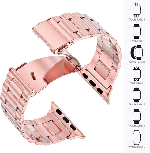 EPULY Metal Band Compatible with Apple Watch Bands for Men & Women 49mm 45mm 44mm 42mm 41mm 40mm 38mm, Business Stainless Steel Strap for iWatch B...