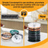 3 Pieces Tumbler Lid Organizer, Lid Organizer with Collapsible Design, Can Accommodate Up to 10 Cup Lid, Saves Kitchen Cabinet and Countertop Spac...
