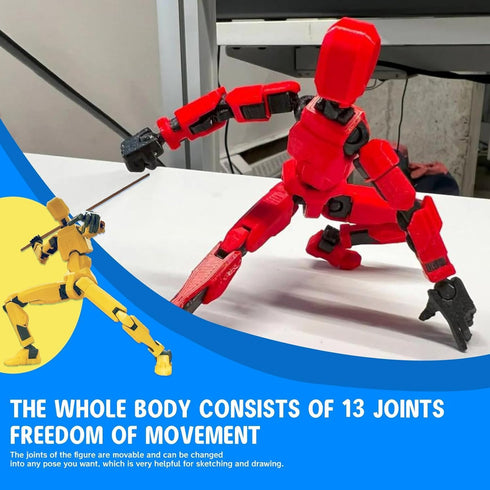 MerryXD Titan 13 Action Figure,Assembly Completed Dummy 13 Action Figure Lucky 13 Action Figure T13 Action Figure 3D Printed Multi-Jointed Movable...