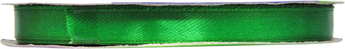 Mandala Crafts Green Satin Ribbon for Crafts - 50 Yards 3/8 Inch Wide Fabric Ribbons for Gift Wrapping, Flower Bouquets, Hair Bows, and Wedding Pa...