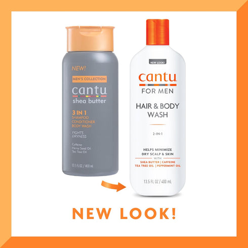 Cantu for Men 2-in-1 Hair & Body Wash, 13.5 fl oz (Packaging May Vary)...