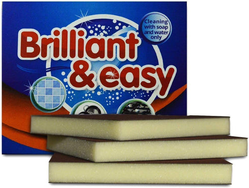 Magic Multi-function Repeated Dish Scrub Brilliant and Easy Washing Cleaner Sponge For Chemical Free Stain and Mark Removal - Pack of 3...