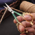 Embroidery Scissors Sewing Scissors Sharp Crafting Threading Scissor with Sheath for Needlework Artwork Manual Handicraft DIY Tool, 4.7in Gold Gre...