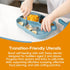 NumNum Toddler Utensils, Pre-Spoon, Fork, Spoon & Knife GOOtensils - 4th Stage Silverware Feeding Kids Aged 2+ Years w/Stainless Steel Heads - Sil...