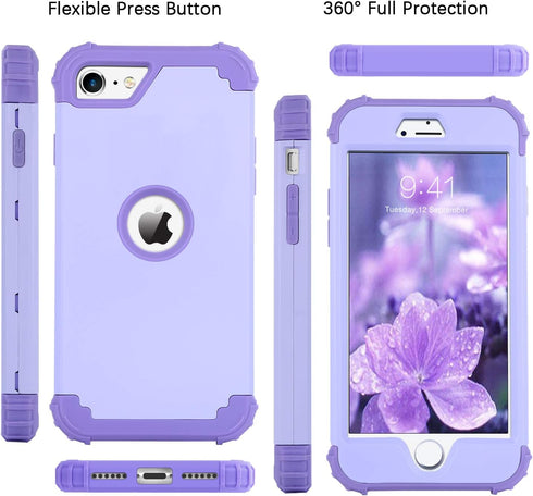 BENTOBEN for iPhone SE 2022 Case and iPhone SE 2020 Case, Heavy Duty 3 in 1 Full Body Rugged Shockproof Hybrid Hard PC Soft Rubber Case for iPhone...