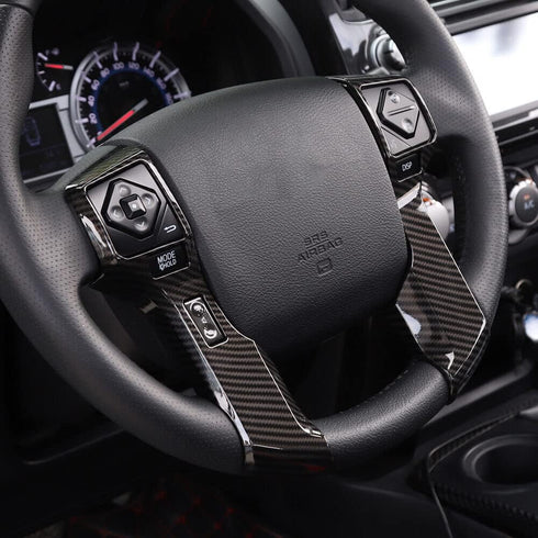Voodonala for 4runner Steering Wheel Cover Decoration Trim fit Toyota 4runner SUV 2010-2019(Carbon Fiber Grain)...
