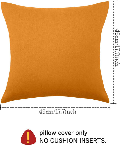 4 Pack Decorative Outdoor Waterproof Throw Pillow Covers, Square Patio Balcony Garden Waterproof Cushion Case, PU Coating Pillow Shell for Couch, ...
