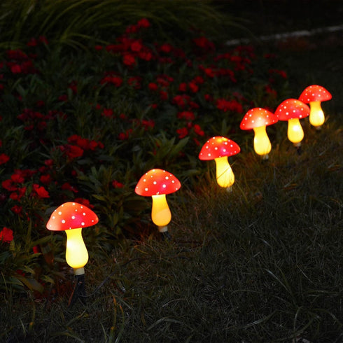 New Upgraded Waterproof Solar Mushroom Lights Outdoor Decor, 8 Modes for Garden Pathway Landscape Yard Easter Pathway Halloween Xmas Decorations, ...