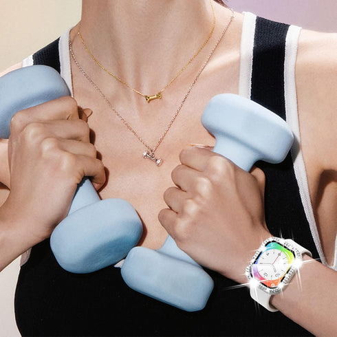 NewWays 2-Pack Waterproof Bling Cases for Apple Watch Case 41mm Screen Protector, 360° waterproof Glitter Diamond Rhinestone Bumper Face Cover for...