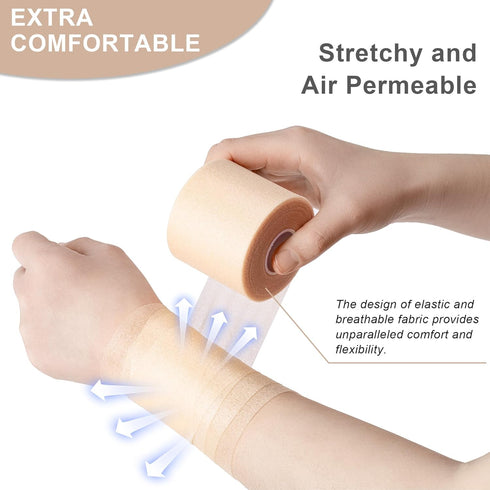 4 Pcs Pre Wrap Athletic Tape, Foam Underwrap Bandage Sports Tape, Wrists Elbow Knees Ankles Tape for Gymnastics Boxing Climbing...