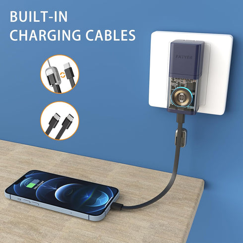 Portable Charger for Smart Watch, 5200mAh Travel Accessories Magnetic Wireless 4 in 1 Power Bank for Smart Watch,PD 20W GaN Fast Charging Block, B...
