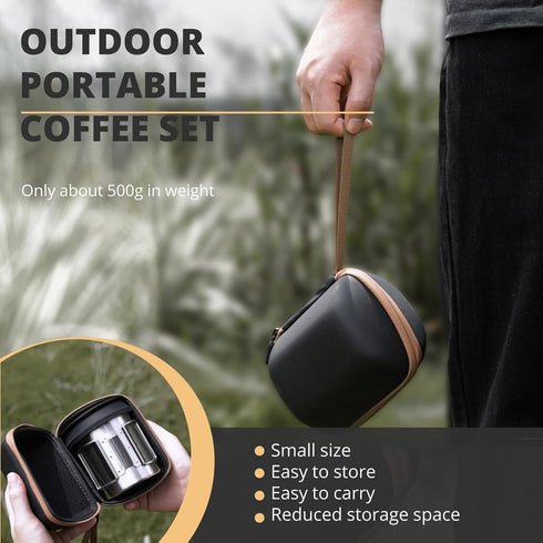 Portable Pour Over Coffee Maker Set, Collapsible Silicone Coffee Dripper Set, Perfect for Travel, Camping, Outdoors...