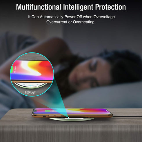 TOZO W1 Wireless Charger, 10W Qi-Certified Fast Charging Pad with Aviation Aluminum Computer Numerical Control Technology Compatible with iPhone 1...