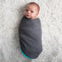 Baby K'tan Newborn Swaddle & Toddler Blanket, Teal/Charcoal...