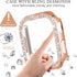 8 Pack Fvlerz Bling Case Compatible with Apple Watch Series 6 5 4 SE 44MM, Diamond Bumper Crystal Hard PC Frame for iWatch 44MM Rhinestone Face Co...