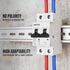 Miniature Circuit Breaker 120/240VAC 16A Double Pole Circuit Breaker DIN Rail Mount,Thermal Magnetic AC Disconnect Switch for House, Electrical Sy...