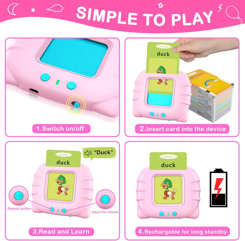Sensory Toys Montessori Toys for 2 3 4 5 6 Year Old Speech Therapy Materials Autism Toys 192 Cards 384 Sides ABC 123 Sight Words Toddler Toys Educ...