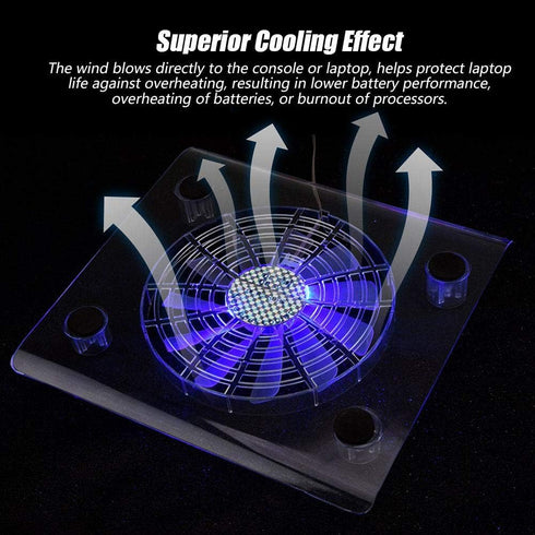 Laptop Cooler Cooling Pad, USB Powered Notebook Cooler Pad, PC Fan Cooler with LED RGB Lights for/P/Laptop...