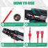 Twidec/100PCS Nylon Spade Connectors Kit 22-10 Gauge Quick Disconnect Fully Insulated Male and Female Wire Spade Terminal Assortment Kit And Wire ...