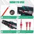 Twidec/100PCS Nylon Spade Connectors Kit 22-18 Gauge Quick Disconnect Fully Insulated Male and Female Wire Spade Terminal Assortment Kit Red N-025...