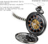 JewelryWe Antique Mechanical Pocket Watch Retro Classic Mechanical Hand-Wind Pocket Watch Steampunk Fob Watch Pendant Watch with Chain, for Father...