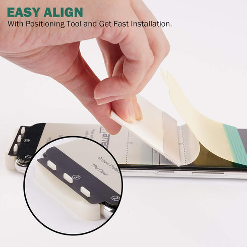 EGV 3 Pack Screen Protector Compatible for Samsung Galaxy S21 Ultra 6.8-inch, HD Clear Flexible Film, Positioning Tool, Support Fingerprint, Bubbl...