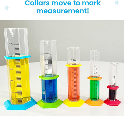 hand2mind Starter Science Graduated Cylinder Set, Science Lab Equipment Kids, Measuring Toys for Kids, Educational Science Kits, Kids Chemistry Se...