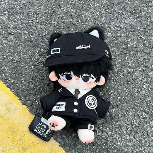 niannyyhouse 20cm Plush Doll Clothes Hat Coat Shirt Pants Backpack Glasses Black Cat Set 8in Doll Accessories Dress Up...