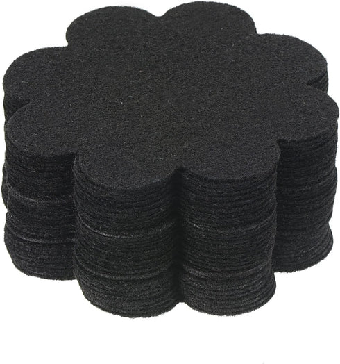 PATIKIL 3 Inch Plant Pot Hole Pad, 50 Pack Non-Woven Fabric Flower Shape Bonsai Bottom Soil Mat, Black...