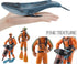 Ocean Sea Marine Animal Figure Toys Playsets 3 PCS Diver Blue Whale Model Toy Desktop Decoration Collection Party Favors Toys for Boys Girls Kids...