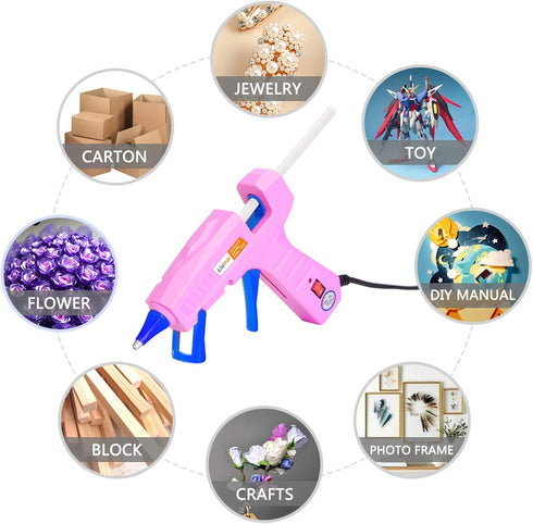 Glue Gun, Hot Glue Gun Kit with 30 Glue Sticks, Mini Hot Melt Glue Gun for Crafts, Mini Craft Glue Guns with Carry Case for School DIY Arts, and H...