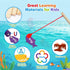 Wooden Magnetic Sight Word Fishing Game for Toddlers, Alphabet Fish Catching Games Puzzle with Letters, Homeschool Sight Word Educational Toy for ...