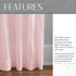 Elrene Home Fashions Jolie Crushed Semi-Sheer Window Curtain, Adjustable Tie-Top Single Panel, 52" x 84" (1 Panel), Blush...