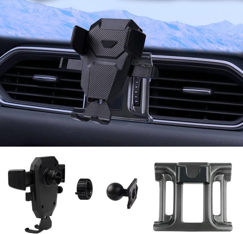 Karltys Car Phone Holder for Mazda CX-5 2017-2024 Accessories CX5 Cell Phone Holder Air Vent Mount for 4-7 Inch Phones Hands Free Thick Case Frien...