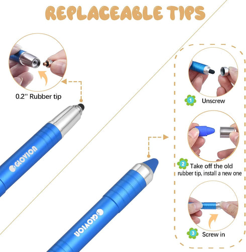 Stylus Pen for iPhone, Capacitive Stylus Pencil with Magnetic Cap 2 in 1 Kids Touch Screens Stylist Pens Compatible with Kindle Fire Android Kids ...