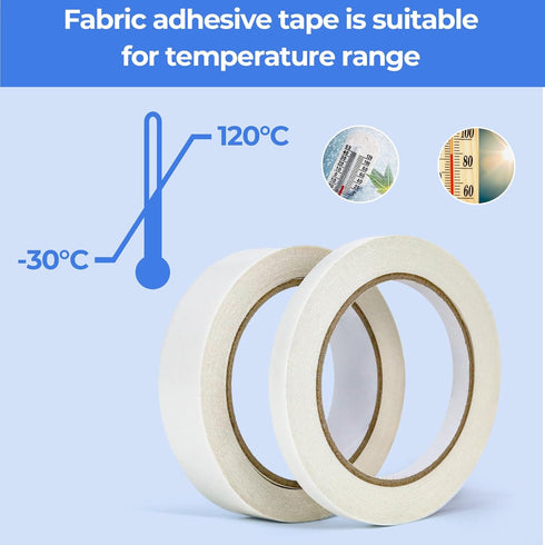PLANTIONAL Double-Sided Sticky Fabric Tape, Two Rolls No Sewing, Gluing, or Ironing Stitch Witchery Adhesive Cloth Tape...