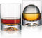 JBHO Hand Blown Crystal Double Old Fashioned Cocktail, Solid Whiskey Glasses, Rocks Glasses, Lowball Glasses - 12 Ounce - set of 2 - Perfect Size ...