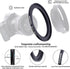 82mm Lens to 86mm Camera Filter Ring,Compatible with All 82mm Camera Lens & 86mm UV,ND,CPL Lens Hood Accessories,Made of CNC Machined Aluminum(82-...