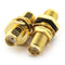 E-outstanding 2 x SMA/SMA Type Adapter SMA-Female Plug to SMA-Female Jack Waterproof Bulkhead Panel Mount RF Coaxial Antennas Connector Straight...