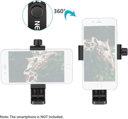 Neewer Smartphone Holder Vertical Bracket with 1/4-inch Tripod Mount - Phone Clip Tripod Adapter Compatible with 13/13 Pro/13 Pro Max/13 Mini/12/1...
