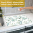 Watercolor Sage Leaves Dish Drying Mats for Kitchen Counter 16x18 Inch,Spring Leaves Kitchen Drying Mat,Sage Herbs Dishes Pad Dish Drainer Rack Ma...