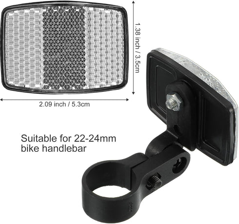 HESTYA 4 Pieces Bike Front and Rear Reflectors for Handlebar and Seatpost Bicycle Reflectors Kit Bike Safety Warning Reflectors, Red and White...