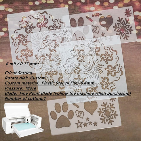 BANLTRE 12 Pieces 6 mil Blank Template Material Stencils Mylar for Cutting Paper Clear Transparency Sheet 12 × 12 inch (12-6 mil)...