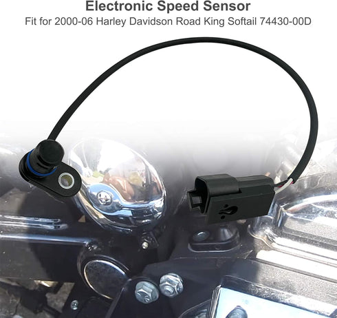 Speed Sensor for Harley Davidson Softail Road King Classic Electra Glide Softail Night Train 2000-2006, 74430-00D, 74430-00A, 74430-00B, 74430-00C...
