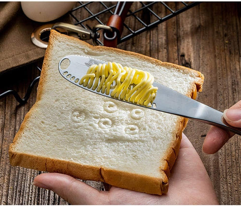 The Better Butter Spreader Knife, Butter Knife Spreaders, Stainless Steel Butter Knives Curler, Butter Knifes for Cold Butter Slicer with Holes, B...