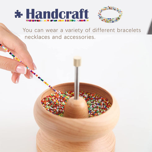 Clay Bead Spinner for Bracelet Jewelry Making String Seed Beads for Jewelry, Fringe and DIY Arts & Crafts...