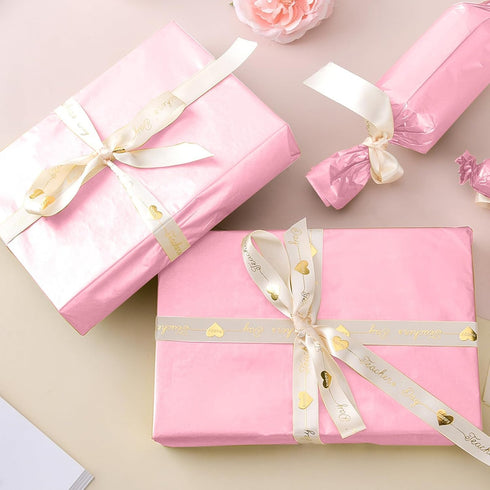 50 Sheets Pink Tissue Paper for Gift Bags - 14 x 20 Inches Recyclable Pink Wrapping Paper for Weddings Birthday DIY Project Christmas Gift Wrappin...
