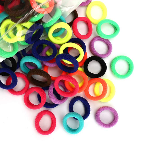 200PCS Soft Hair Elastics and Toddler Hair Ties - Mini Ponytail Holders in 10 Colors, 1 Inch Diameter, for Babies, Toddlers and Girls by NineTong...