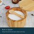 KITCHENDAO Bamboo Salt Cellar Bowl Box Container with Built-in Spoon, Elegant Kitchen Salt Dish Holder Saver Jar with Swivel Magnetic Lid to Stora...