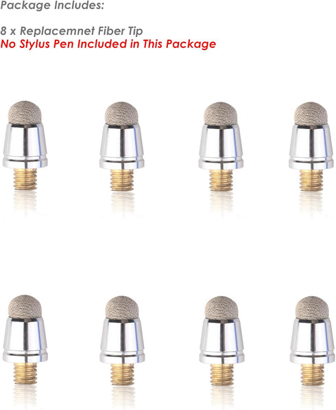 DIMPLES EXCEL Stylus Replacement Thin Fiber Tips for 7.5" Stylus Pen - 8 Pack (Replacement Tips-8 Pack)......